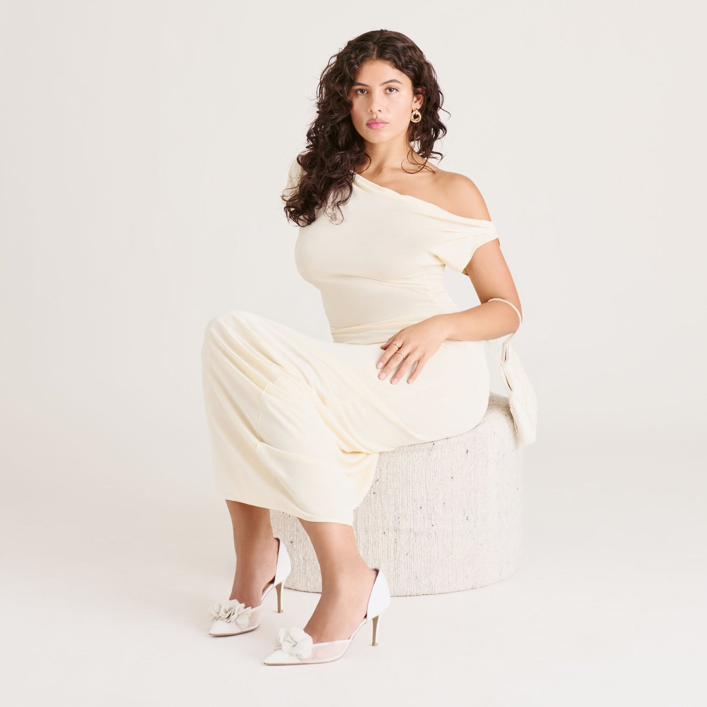 Evelin White Mesh Heels - Dolce Vita