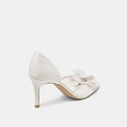 Evelin White Mesh Heels - Dolce Vita