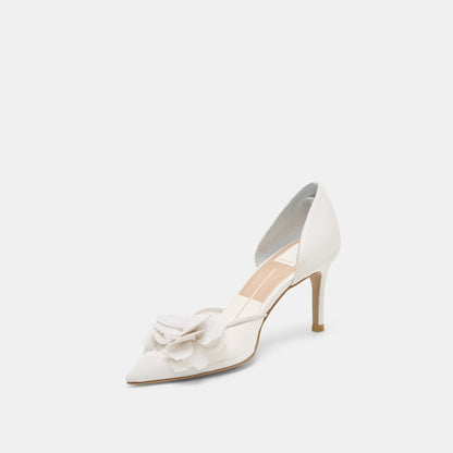 Evelin White Mesh Heels - Dolce Vita
