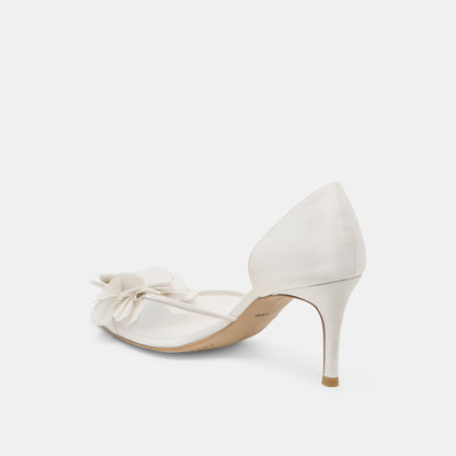 Evelin White Mesh Heels - Dolce Vita