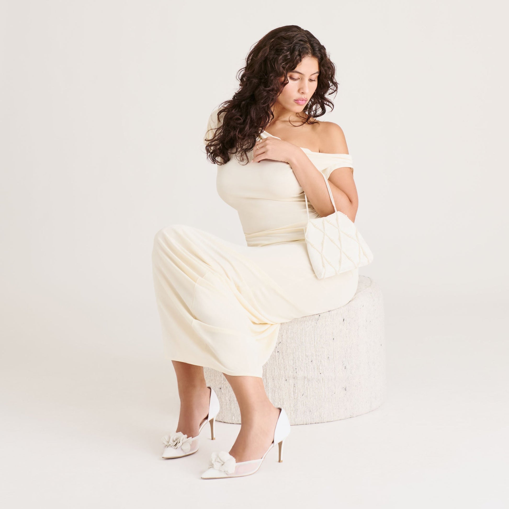 Evelin White Mesh Heels - Dolce Vita