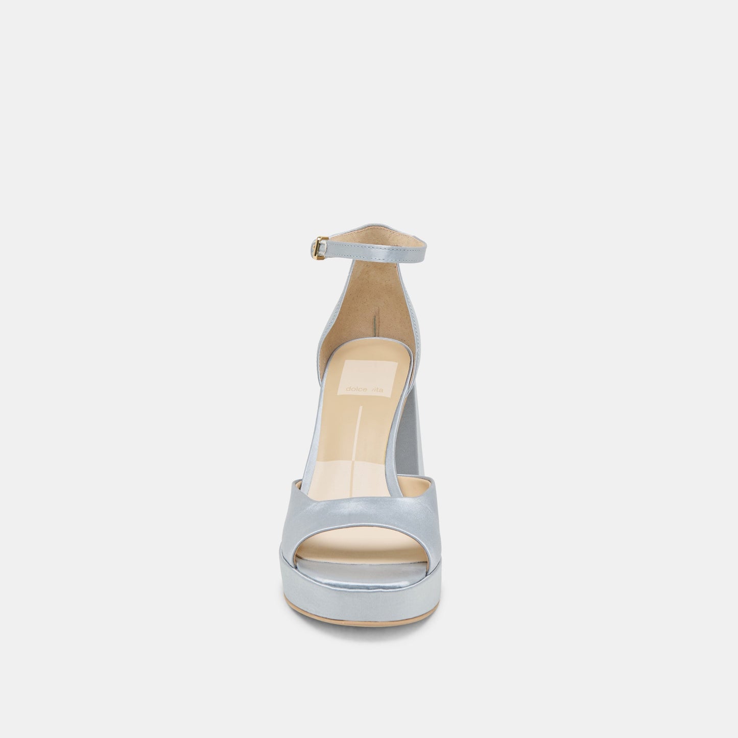 PANDRO HEELS LIGHT BLUE SATIN - Dolce Vita
