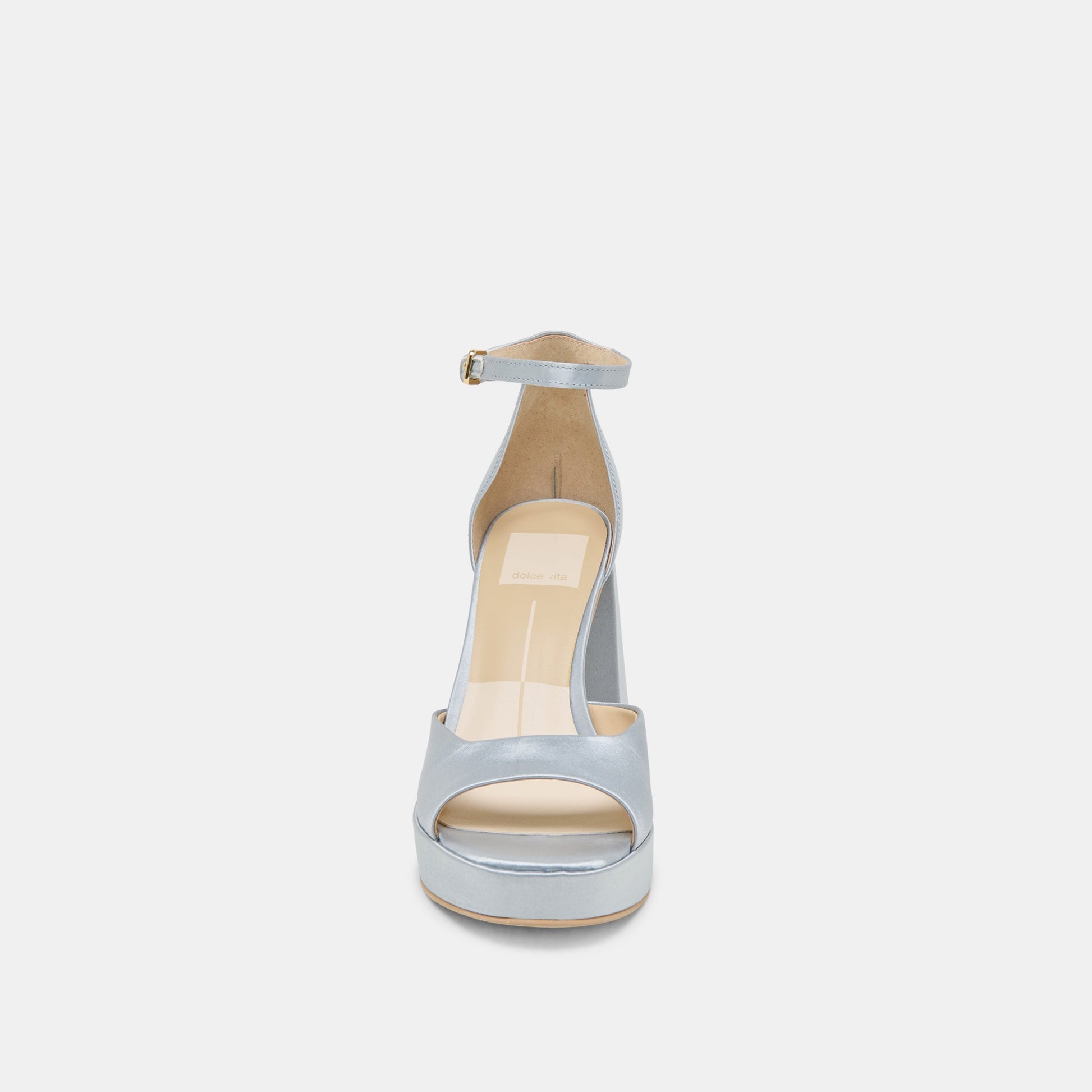 PANDRO HEELS LIGHT BLUE SATIN - Dolce Vita