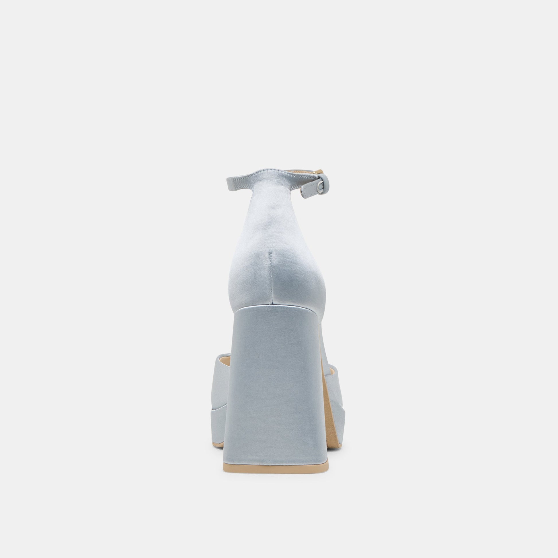 PANDRO HEELS LIGHT BLUE SATIN - Dolce Vita