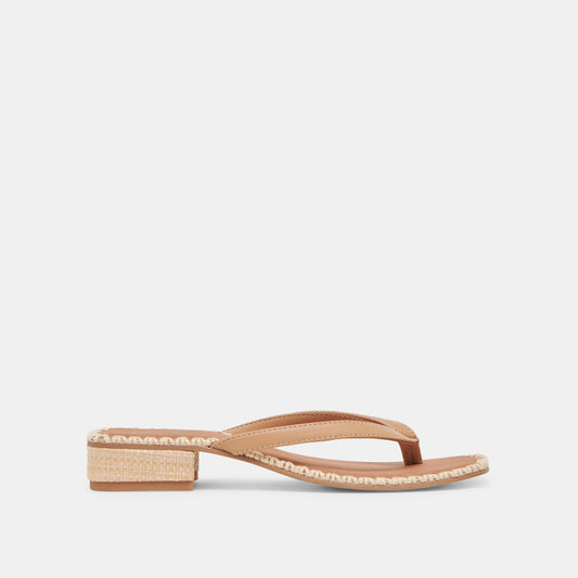 BARTY SANDALS LIGHT TAN LEATHER - Dolce Vita