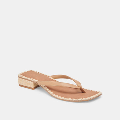 BARTY SANDALS LIGHT TAN LEATHER - Dolce Vita