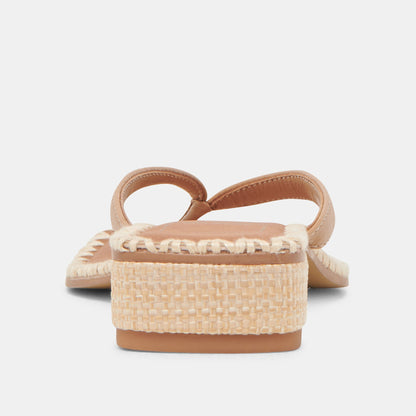 BARTY SANDALS LIGHT TAN LEATHER - Dolce Vita