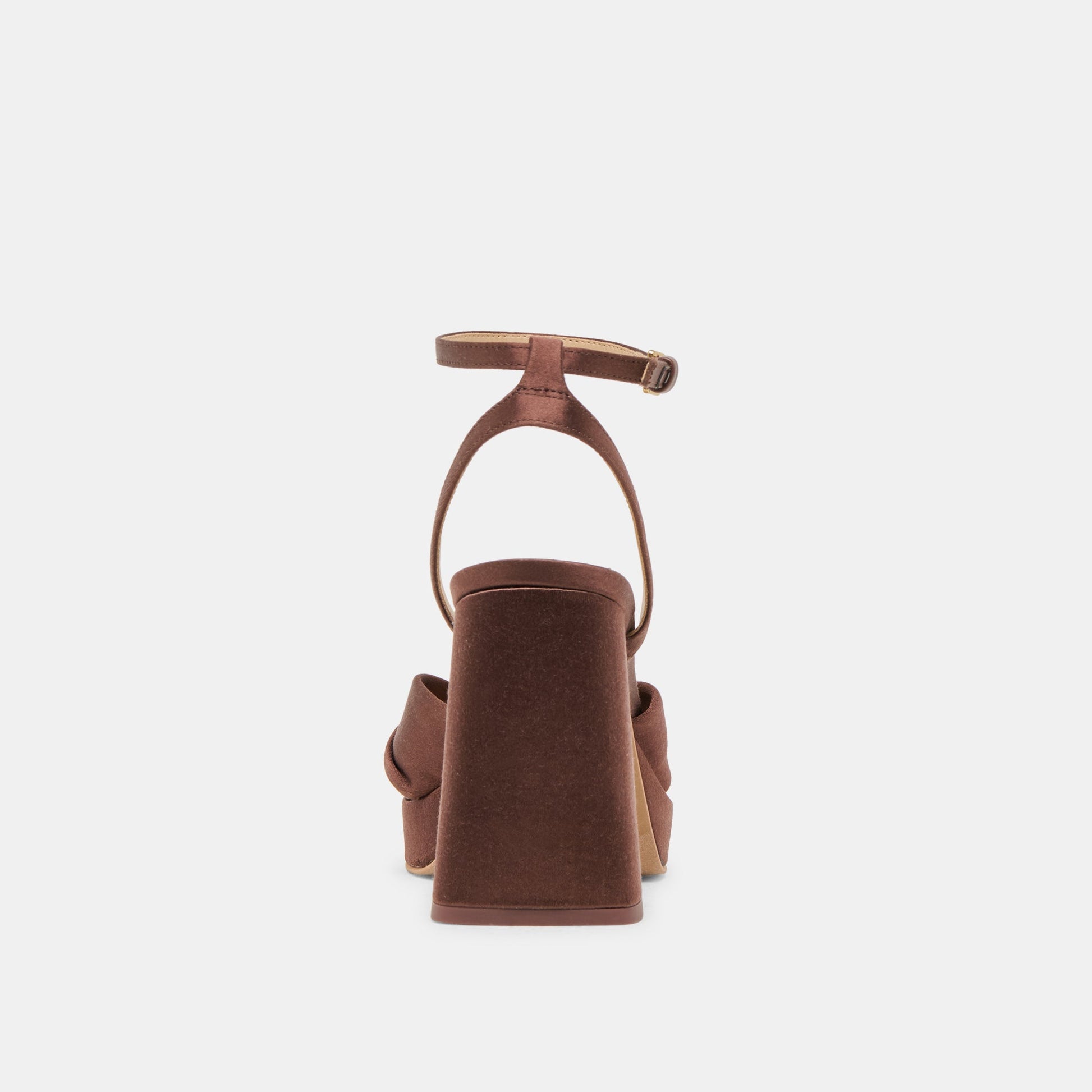 PARLO HEELS MID BROWN SATIN - Dolce Vita