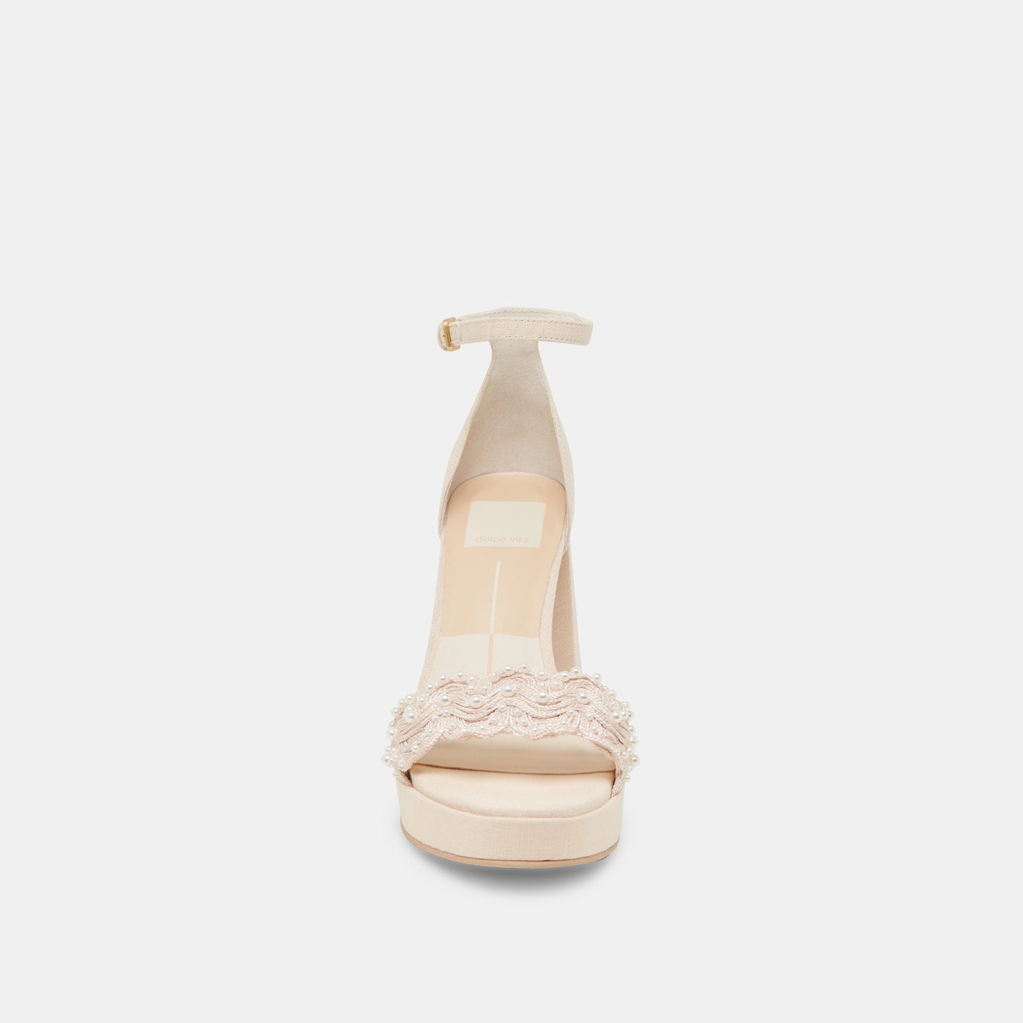 PELTIN PEARL HEELS VANILLA WOVEN RAFFIA - Dolce Vita
