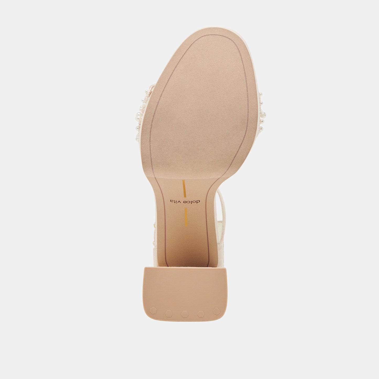 PELTIN PEARL HEELS VANILLA WOVEN RAFFIA - Dolce Vita