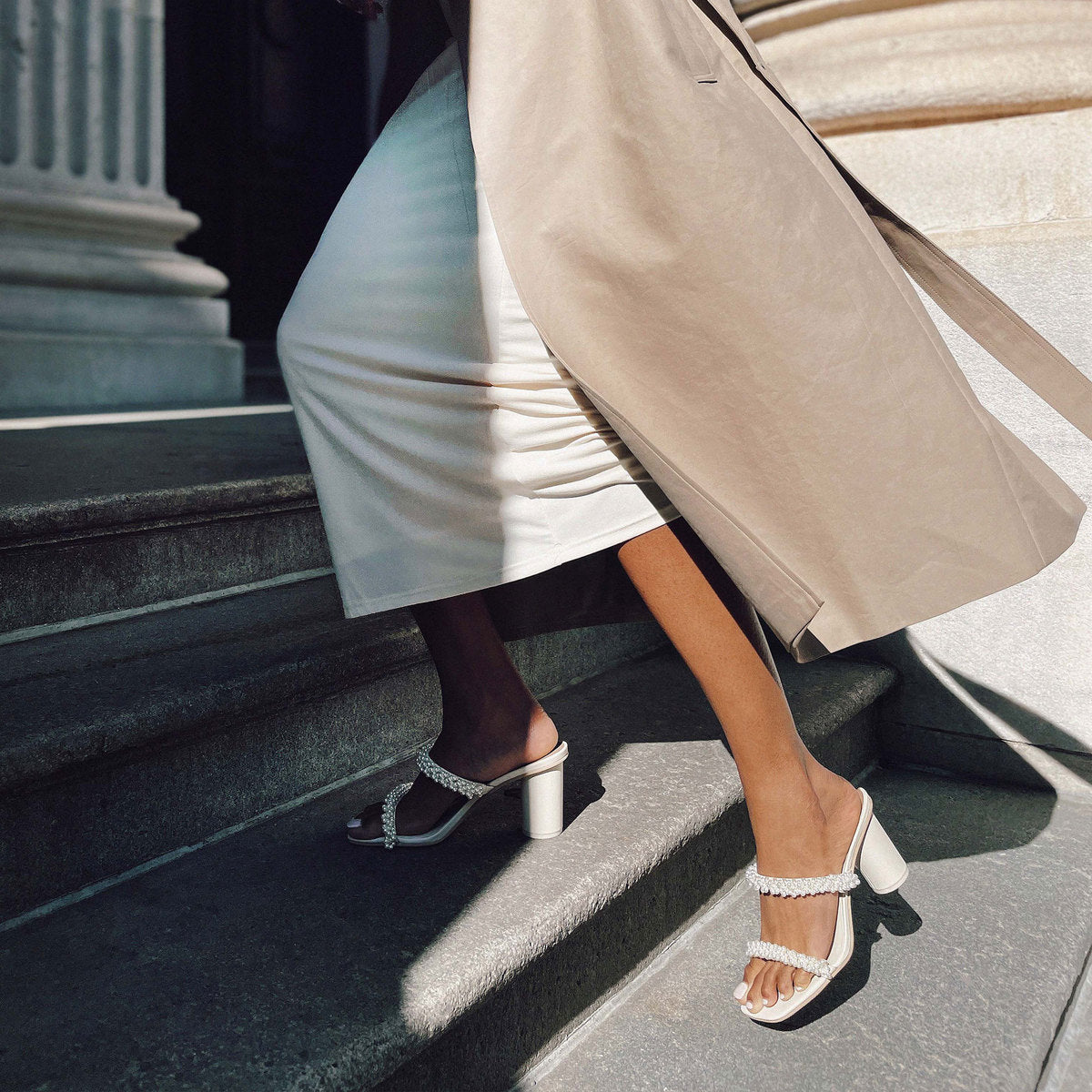 NOEL Heels Vanilla Pearls - Dolce Vita