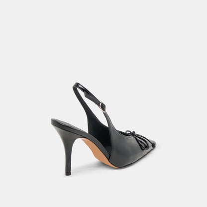 GEENA HEELS BLACK LEATHER - Dolce Vita