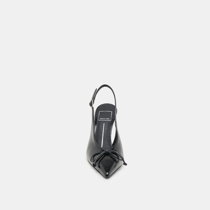GEENA HEELS BLACK LEATHER - Dolce Vita