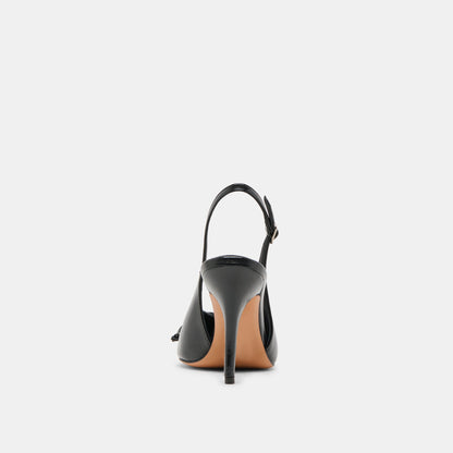 GEENA HEELS BLACK LEATHER - Dolce Vita