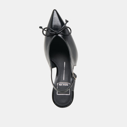 GEENA HEELS BLACK LEATHER - Dolce Vita
