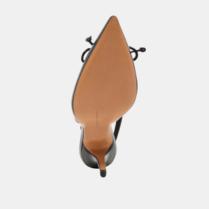 GEENA HEELS BLACK LEATHER - Dolce Vita
