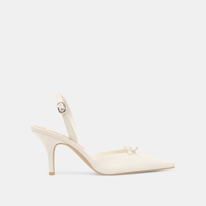 Hamya White Leather Heels - Dolce Vita