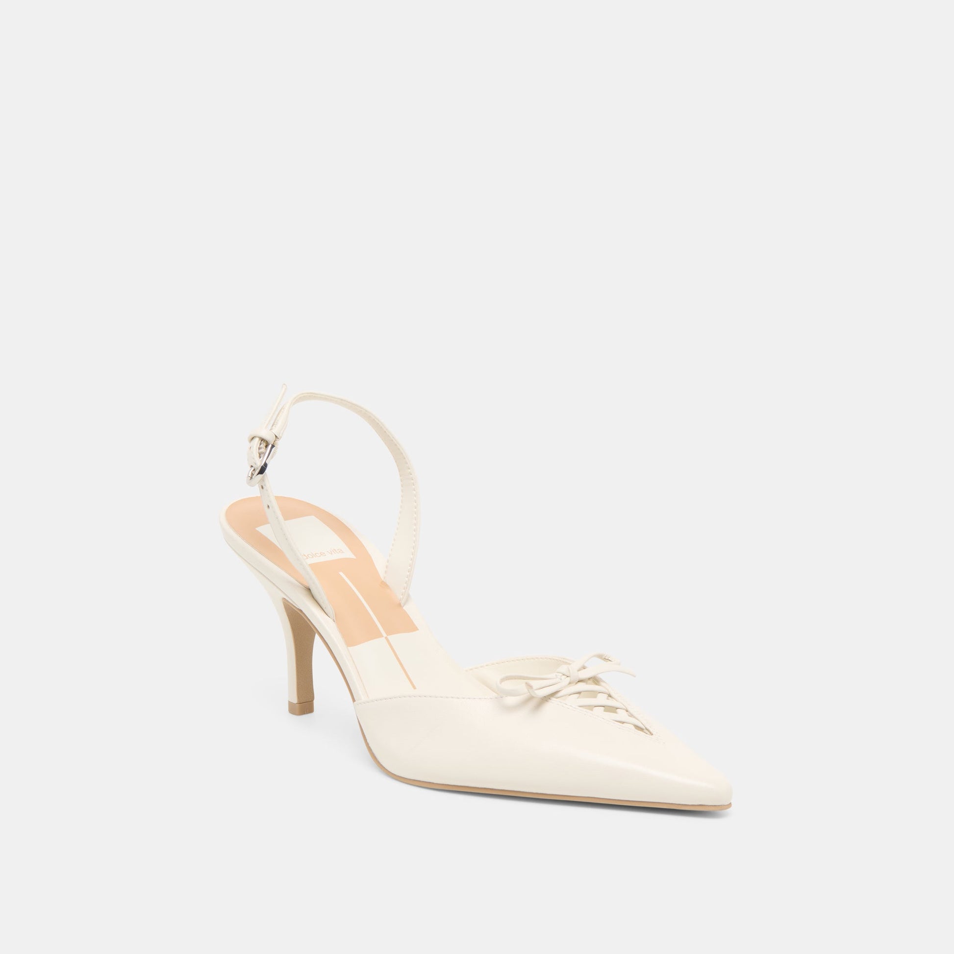 Hamya White Leather Heels - Dolce Vita