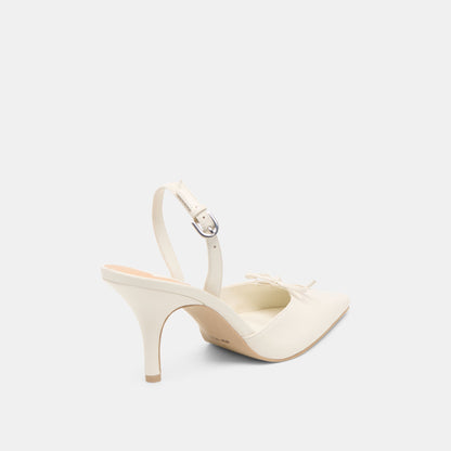 Hamya White Leather Heels - Dolce Vita