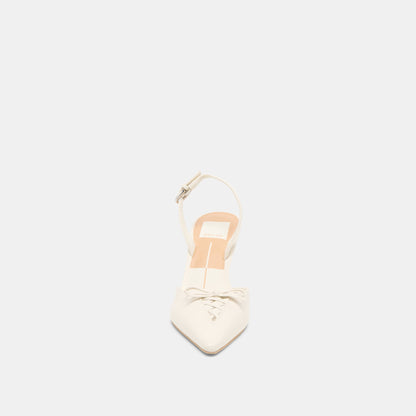Hamya White Leather Heels - Dolce Vita