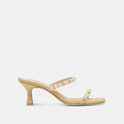 GRASON HEELS LT NATURAL RAFFIA - Dolce Vita