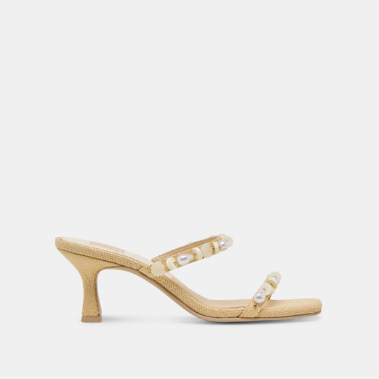 GRASON HEELS LT NATURAL RAFFIA - Dolce Vita