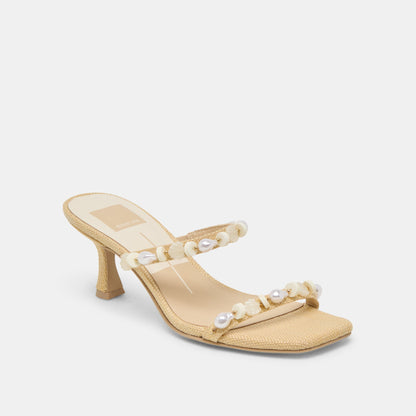 GRASON HEELS LT NATURAL RAFFIA - Dolce Vita