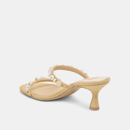 GRASON HEELS LT NATURAL RAFFIA - Dolce Vita