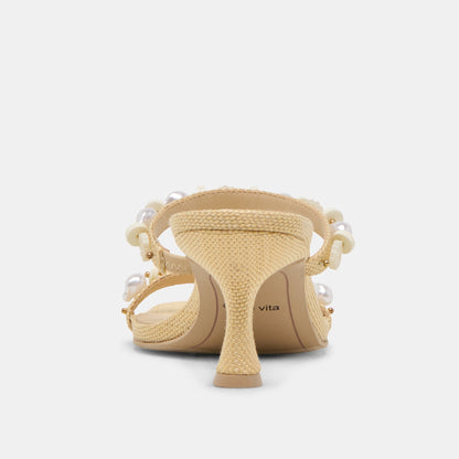 GRASON HEELS LT NATURAL RAFFIA - Dolce Vita