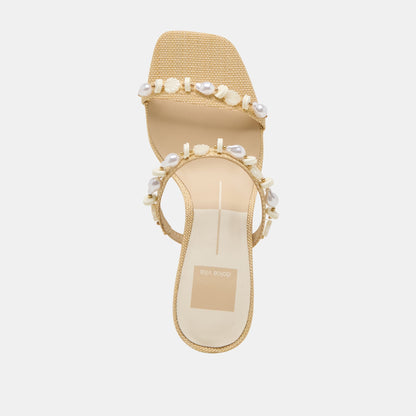 GRASON HEELS LT NATURAL RAFFIA - Dolce Vita