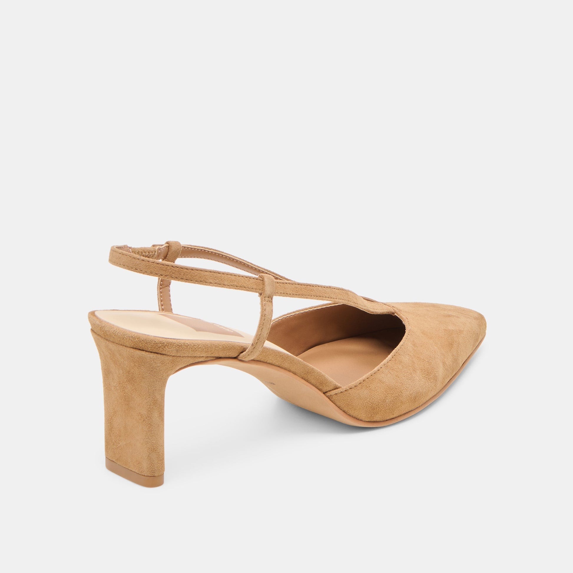 Ginay Lt Brown Suede Heels - Dolce Vita