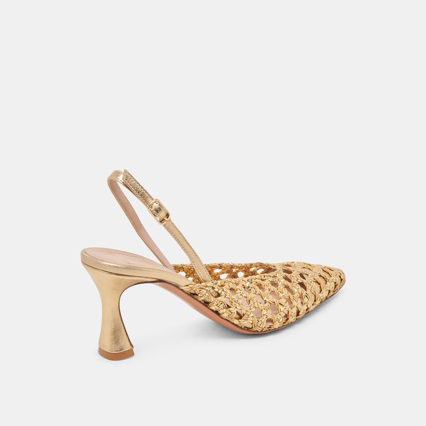 GLORIA HEELS GOLD WOVEN - Dolce Vita