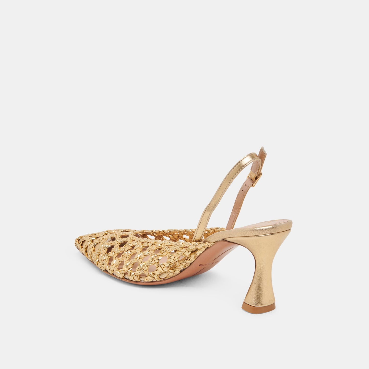 GLORIA HEELS GOLD WOVEN - Dolce Vita