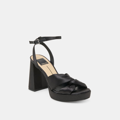 PARLO HEELS ONYX SATIN - Dolce Vita