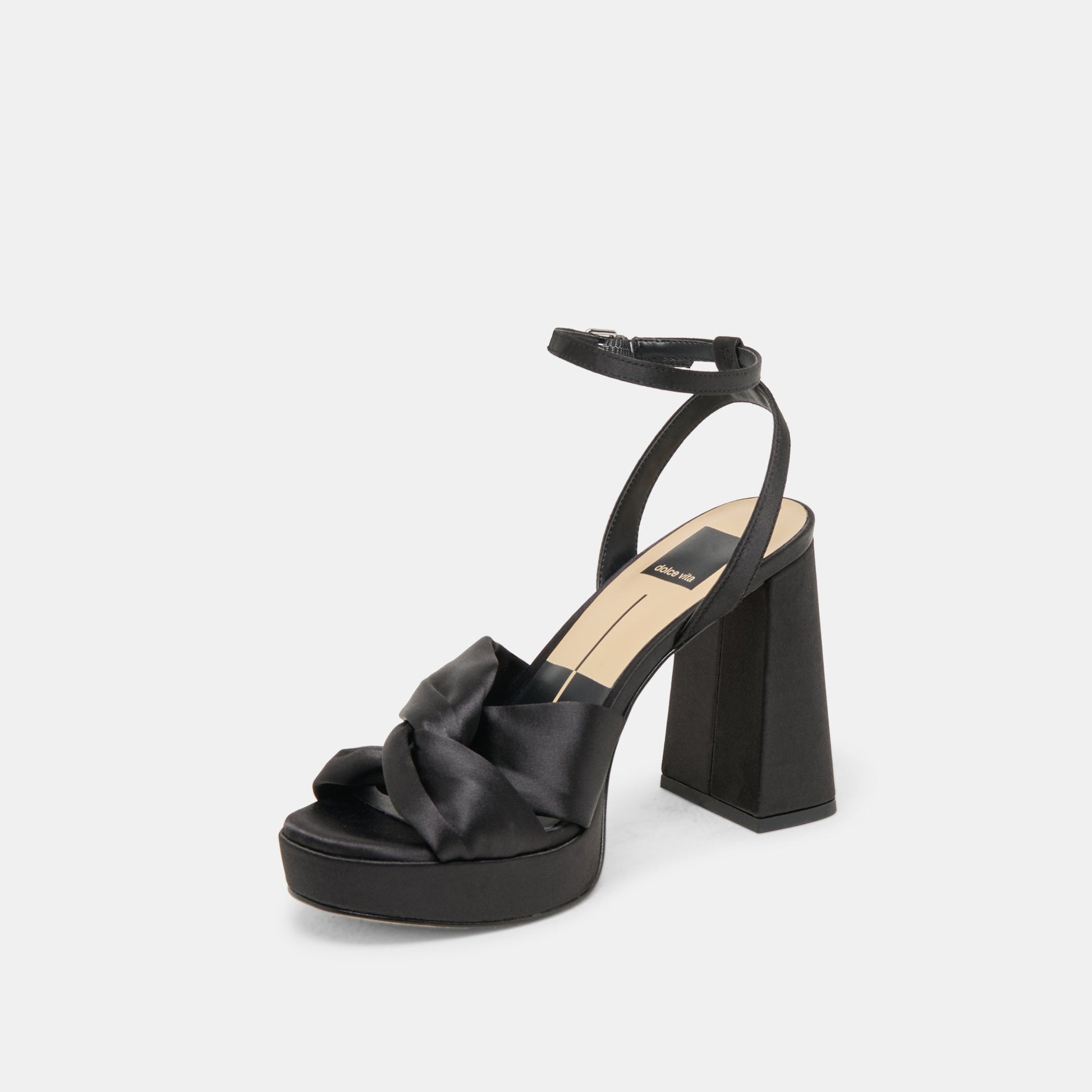 PARLO HEELS ONYX SATIN - Dolce Vita