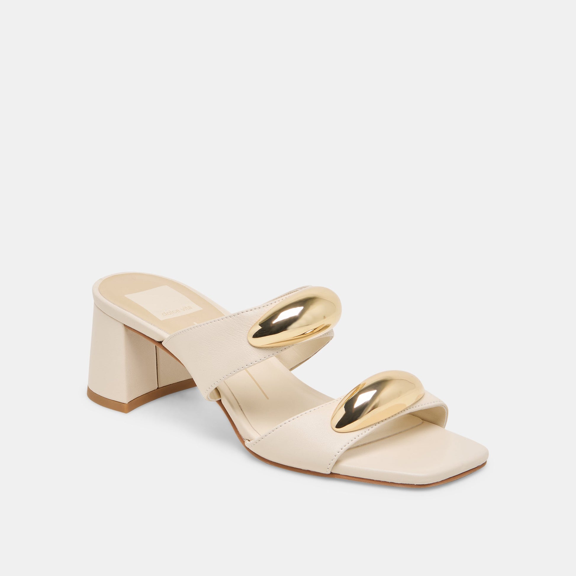 Barnet Bone Leather Heels - Dolce Vita