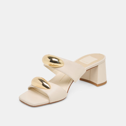 Barnet Bone Leather Heels - Dolce Vita
