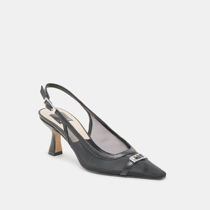Lorine Onyx Mesh Heels - Dolce Vita