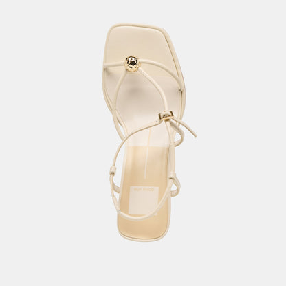 Mylee Creme Leather Heels - Dolce Vita