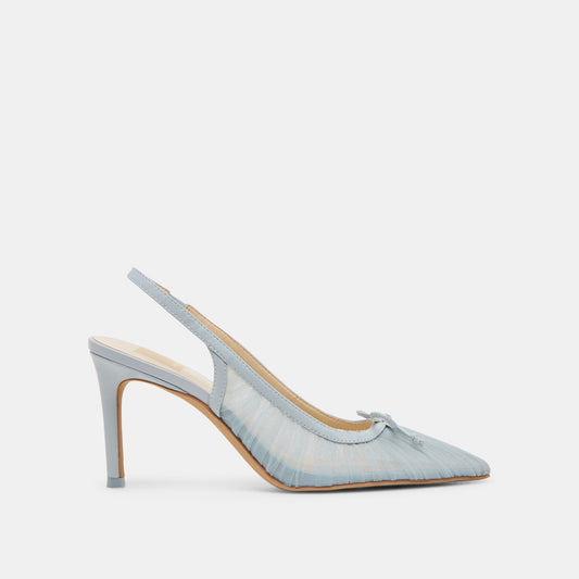 Yela Light Blue Tulle Heels - Dolce Vita