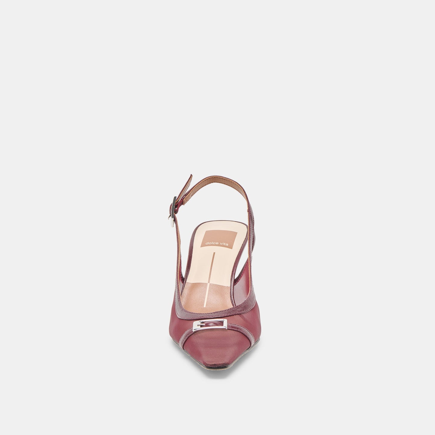 Lorine Burgundy Mesh Heels - Dolce Vita