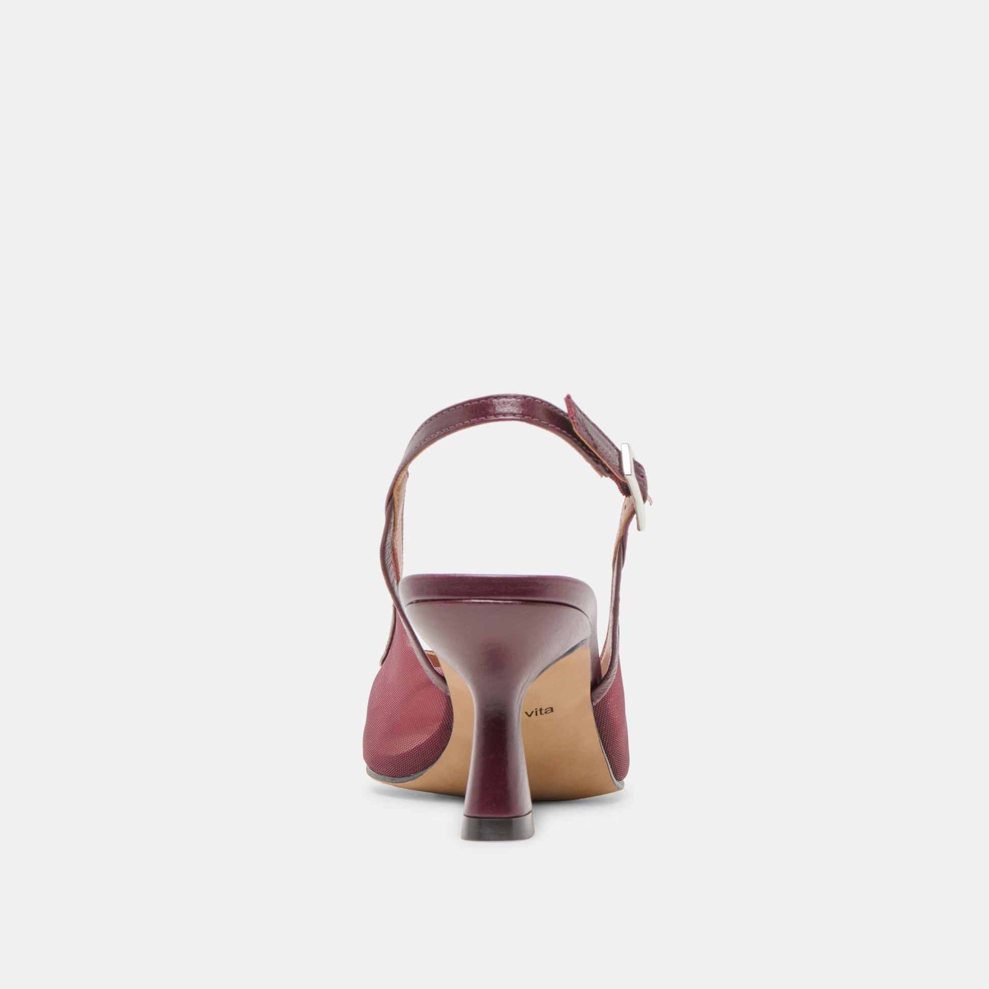 Lorine Burgundy Mesh Heels - Dolce Vita