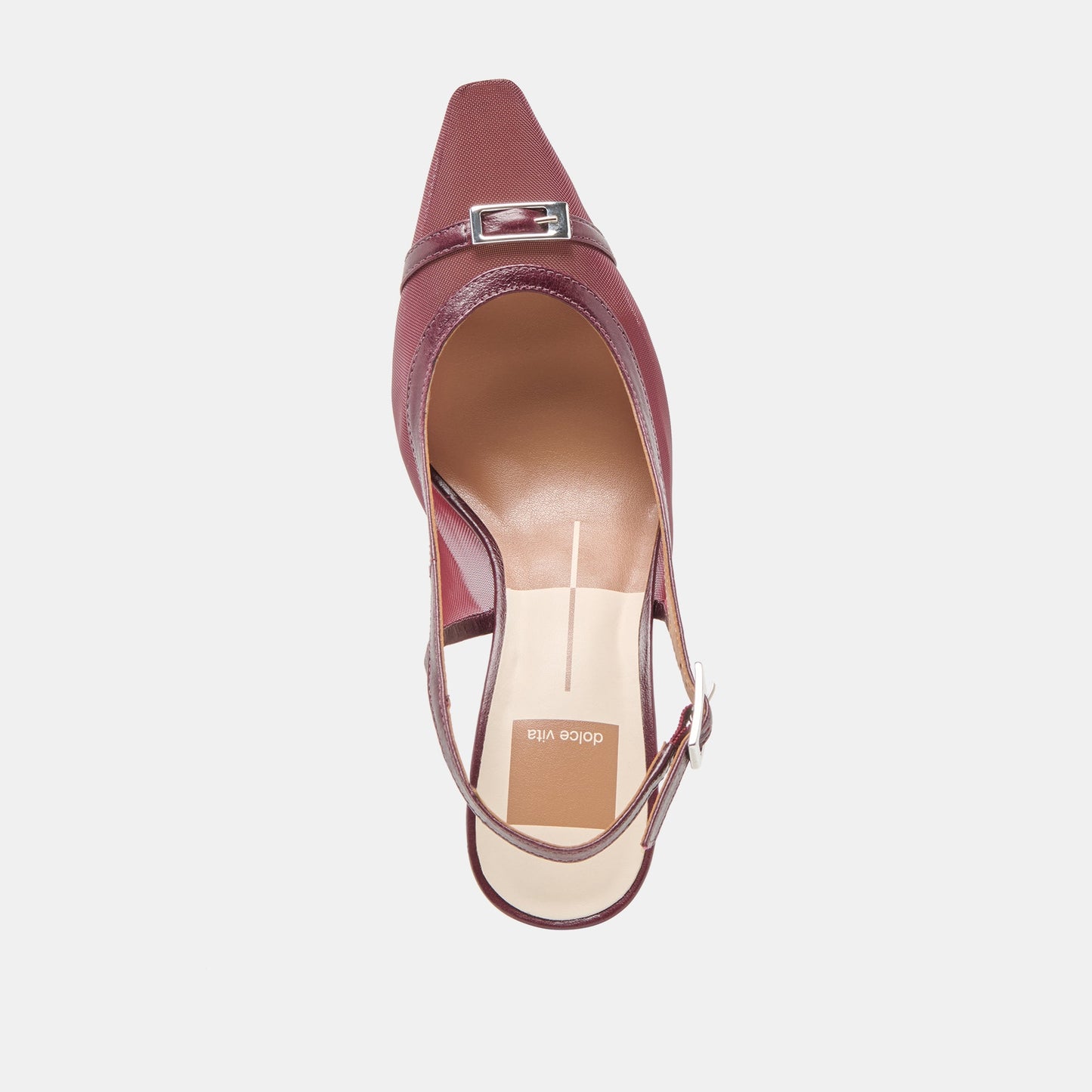 Lorine Burgundy Mesh Heels - Dolce Vita
