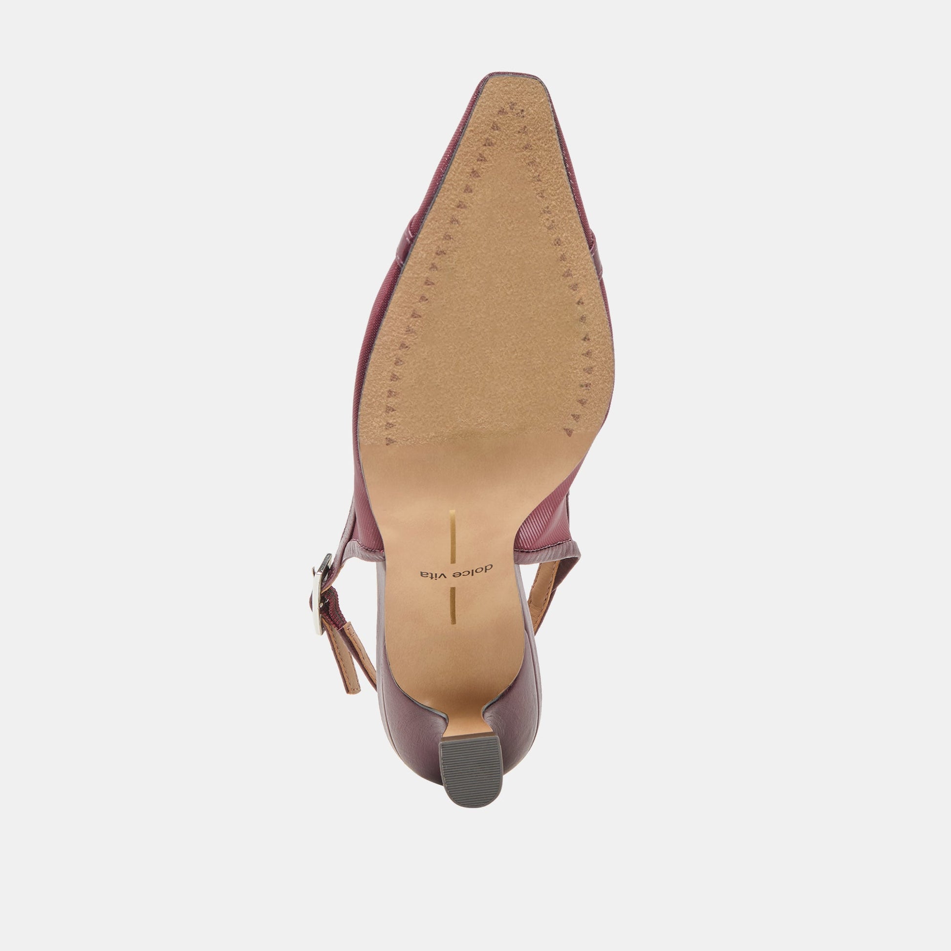 Lorine Burgundy Mesh Heels - Dolce Vita