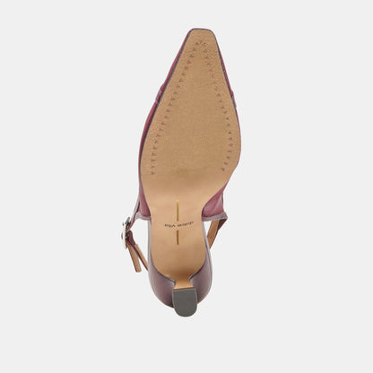 Lorine Burgundy Mesh Heels - Dolce Vita