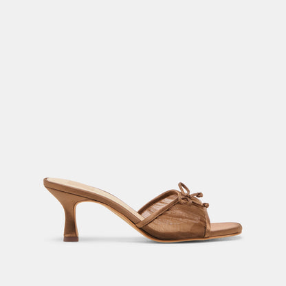 Galen Mid Brown Tulle Heels - Dolce Vita