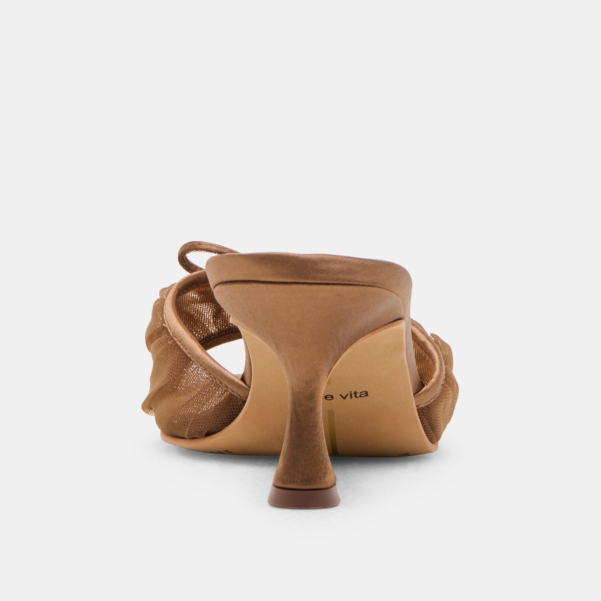 Galen Mid Brown Tulle Heels - Dolce Vita