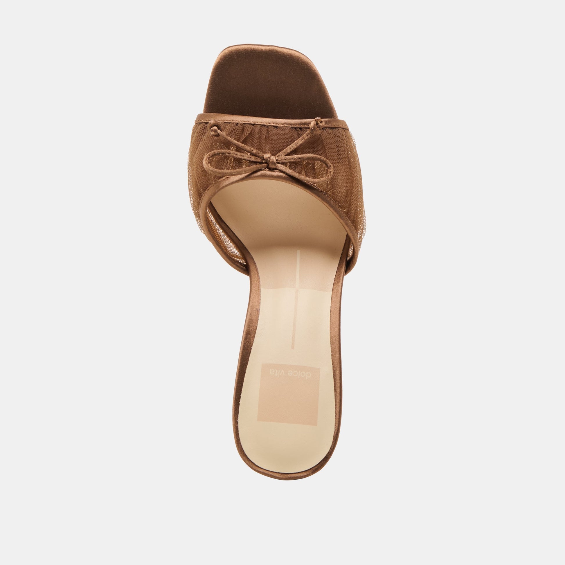 Galen Mid Brown Tulle Heels - Dolce Vita