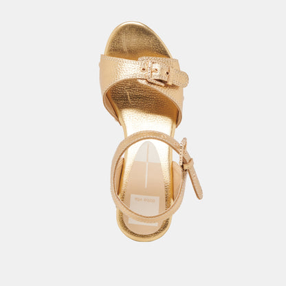 YANDY HEELS GOLD LEATHER - Dolce Vita