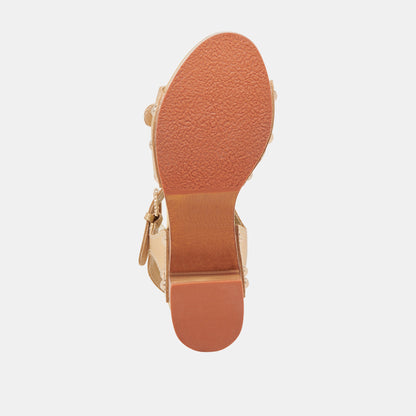 YANDY HEELS GOLD LEATHER - Dolce Vita
